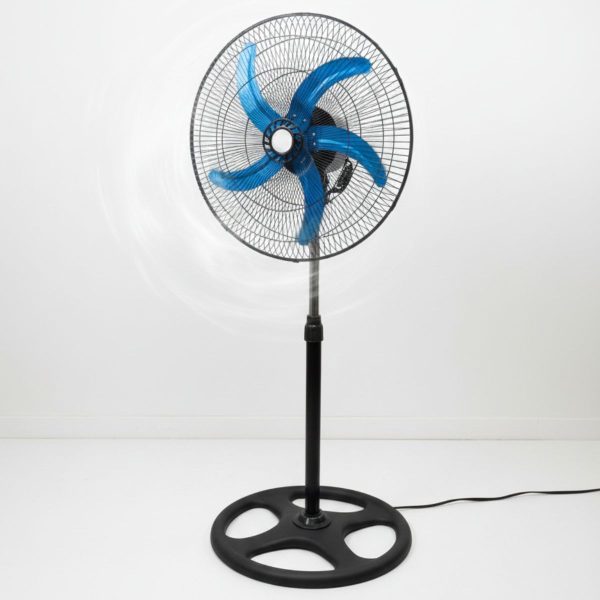 Ventilador de Pie Negro 3 Velocidades 5 Aspas De Metal